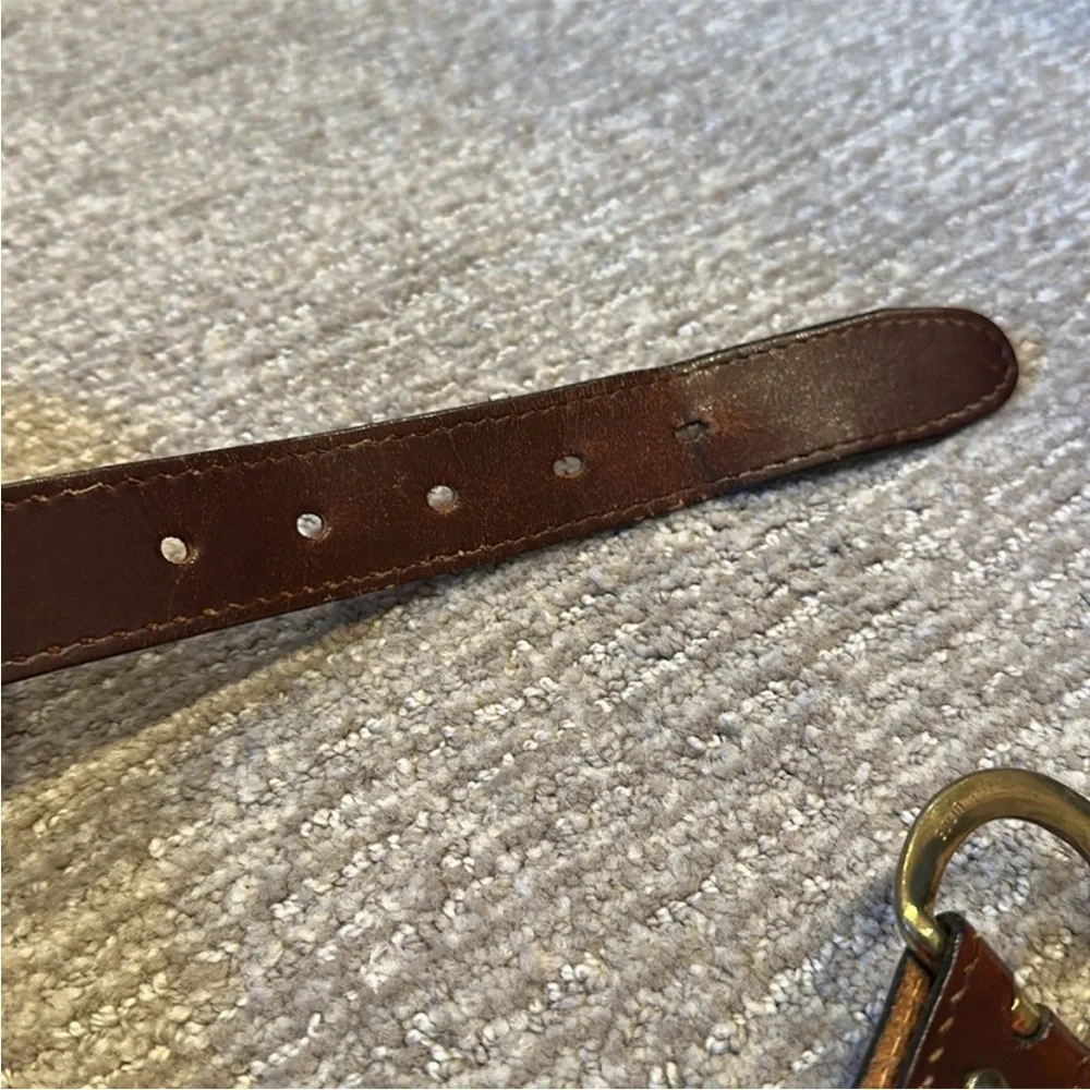 Vintage Hickok Pioneer Brown Leather Belt w/ Solid Brass Buckle – Sz 32